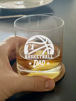 Rocks Glass Basketball Dad