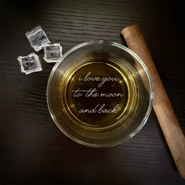 Engraved Whiskey Glass Custom Gift for Dad Bottom or Side Engraving Personalized Gift for Him Veteran Gift Retirement Gift Groomsmen Glass - Image 2