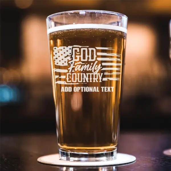 Custom Engraved Army Whiskey Glass | Personalized Military Gift for Dad, Veteran, Father’s Day, Retirement | Beer, Wine, Rocks Glass Gift - Image 2