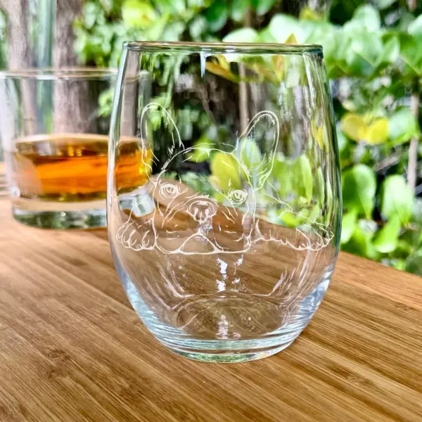 Custom French Bulldog Engraved Whiskey, Beer, or Wine Glass | Personalized Dog Memorial Gift | Dog Mom & Dad Gift | Pet Lover Keepsake - Image 3