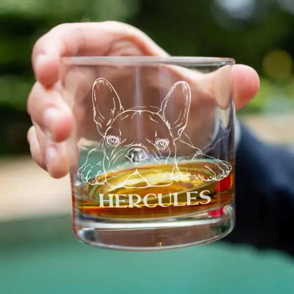 Custom French Bulldog Engraved Whiskey, Beer, or Wine Glass | Personalized Dog Memorial Gift | Dog Mom & Dad Gift | Pet Lover Keepsake - Image 4