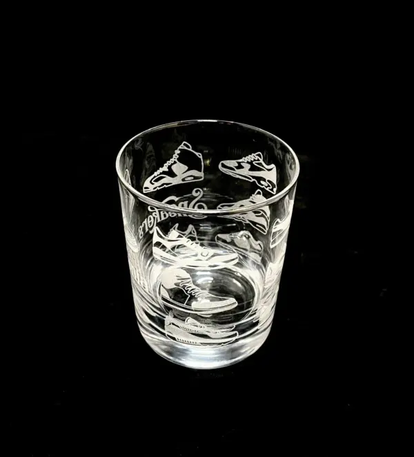 SNEAKERS Glass Gift ENGRAVED Old Fashioned Glass Sports Shoes Sneakers Glass Gift for Him Glass Gift Engraved for Her - Image 5