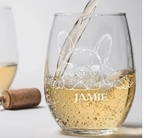 Custom French Bulldog Engraved Whiskey, Beer, or Wine Glass | Personalized Dog Memorial Gift | Dog Mom & Dad Gift | Pet Lover Keepsake - Image 5
