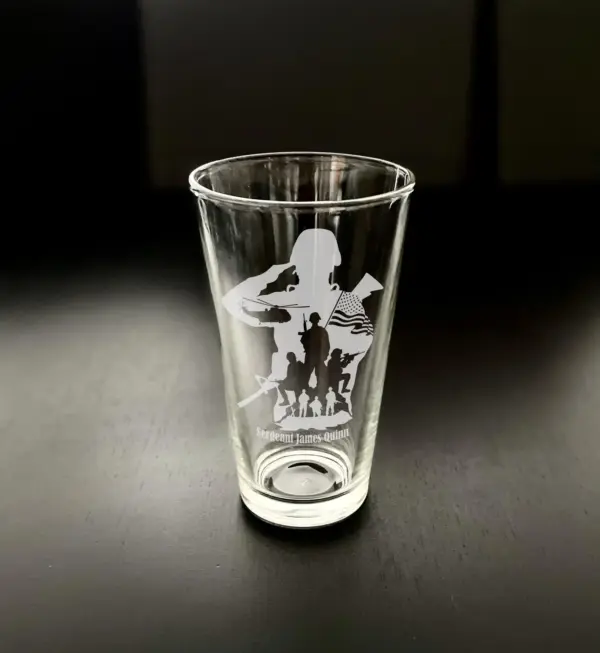 Soldier Veteran Gift Engraved Military Whiskey Glass Personalized Army Beer Pint Proud Veteran Gift for Dad Custom Father's Day Gift - Image 5