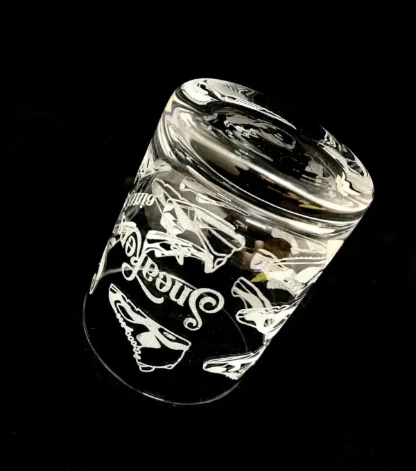 SNEAKERS Glass Gift ENGRAVED Old Fashioned Glass Sports Shoes Sneakers Glass Gift for Him Glass Gift Engraved for Her - Image 3