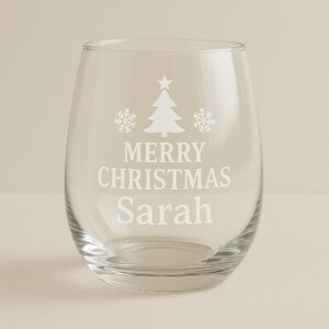 custom glassware gift for christmas