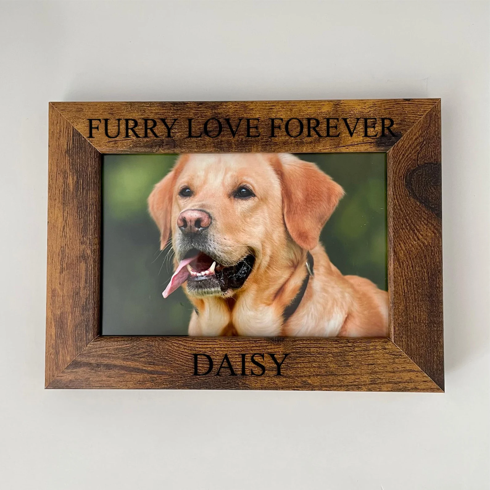 PERSONALIZED Dog Frame ENGRAVED Rustic Wood Custom Dog Picture Frame Photo 4×6 5×7 8×10 Pet Name Photo Frame Dog Memorial Gift Dog Dad