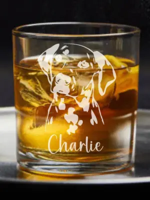 Personalized Dalmatian Dog Engraved Whiskey, Wine, or Beer Glass – Custom Pet Gift for Dog Mom, Dog Dad, Memorial, or Special Occasion