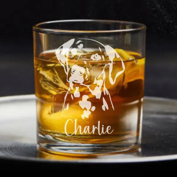 Personalized Dalmatian Dog Engraved Whiskey, Wine, or Beer Glass – Custom Pet Gift for Dog Mom, Dog Dad, Memorial, or Special Occasion