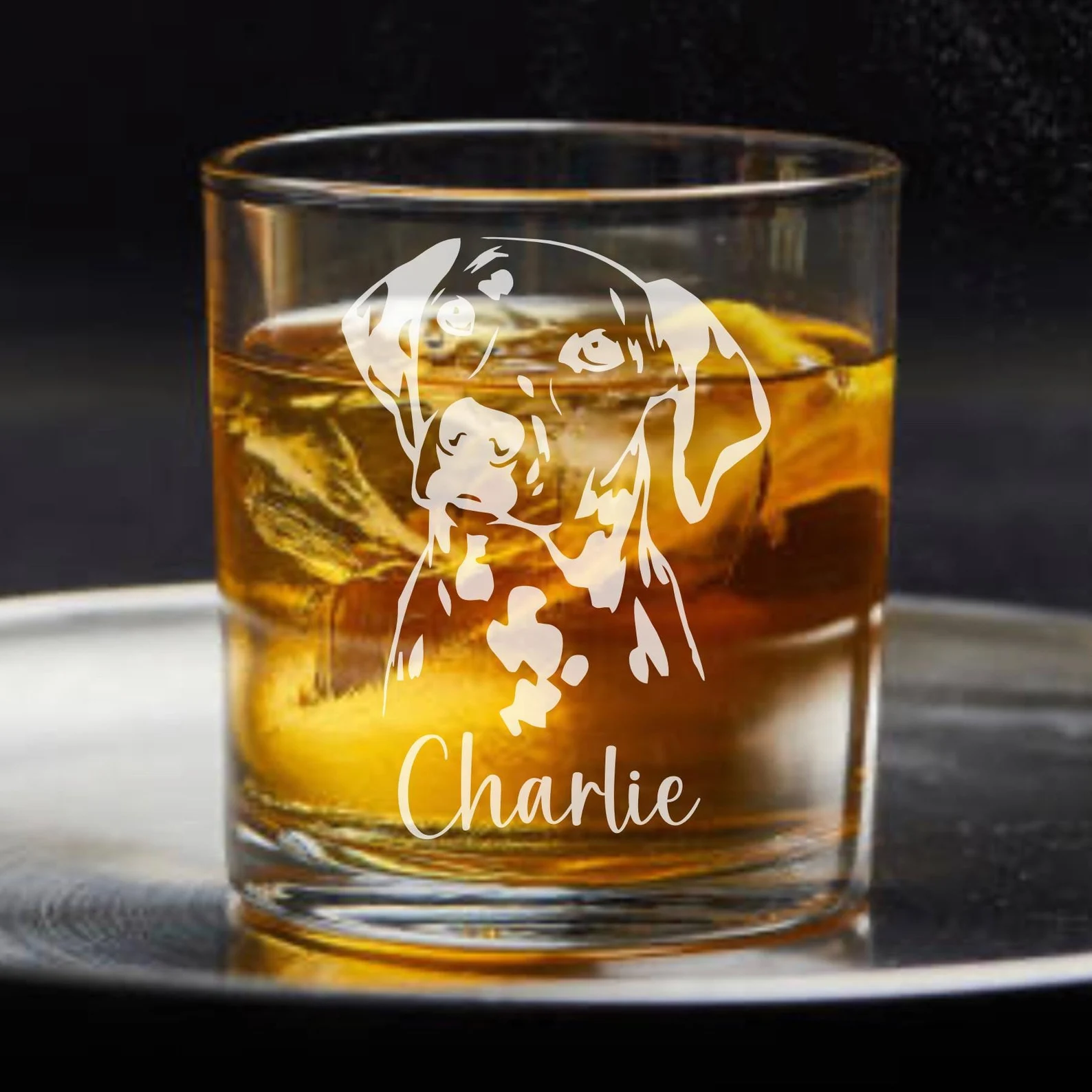 Personalized Dalmatian Dog Engraved Whiskey, Wine, or Beer Glass – Custom Pet Gift for Dog Mom, Dog Dad, Memorial, or Special Occasion