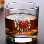 Custom Collie Dog Engraved Glass Personalized Whiskey, Wine, Beer Glass, Pet Lover Gift, New Pet Gift for Dog Mom Dog Dad, Dog Memorial Gift