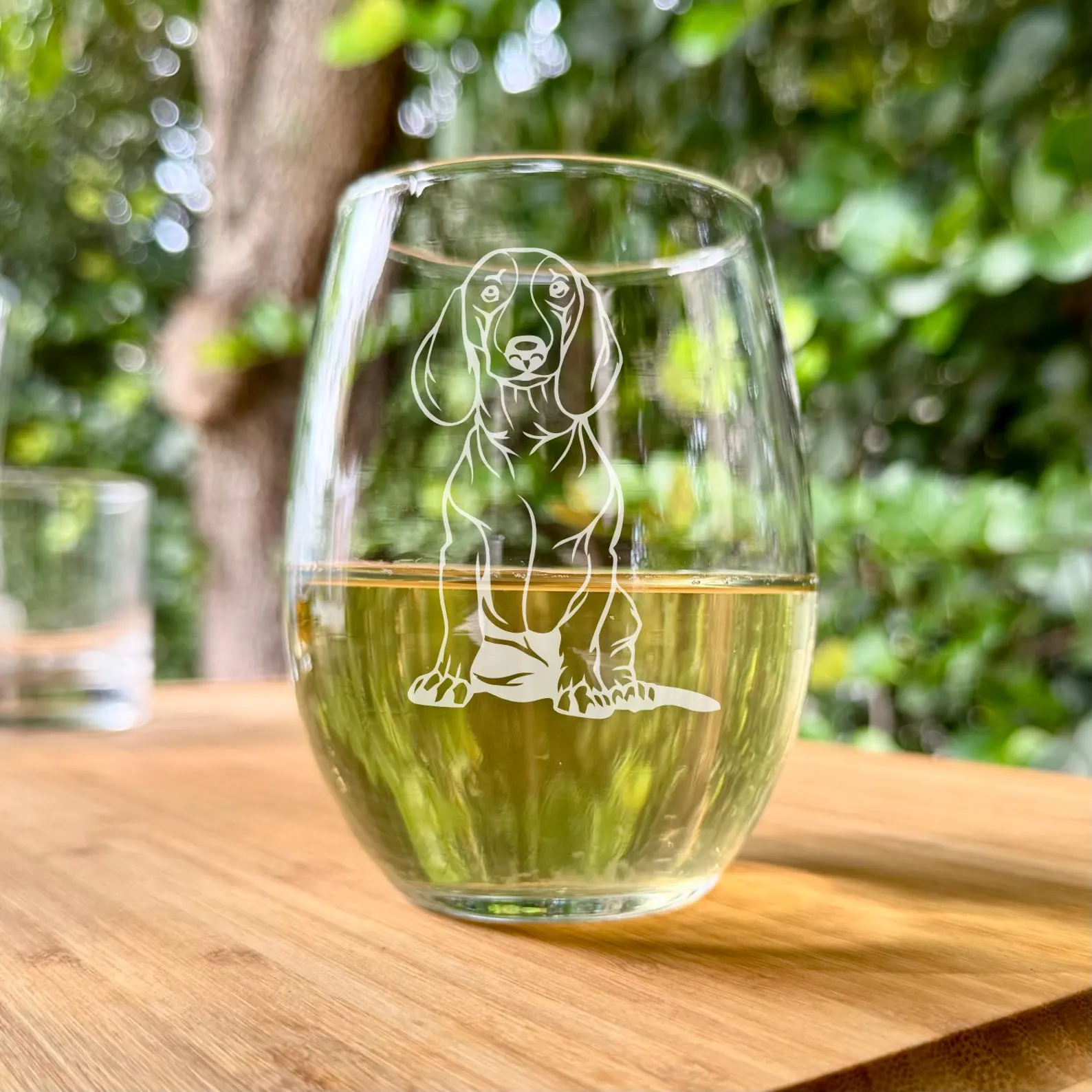 Personalized Dachshund Engraved Whiskey, Wine, or Beer Glass – Custom Dog Lover Gift – Etched Dachshund Silhouette Glassware, Dog Memorial