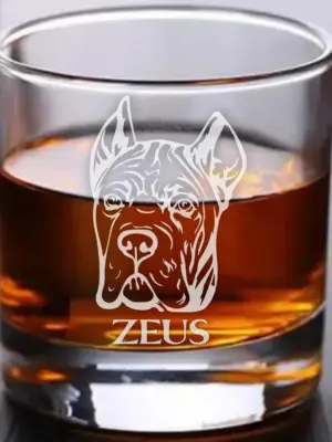 CANE Corso Dog ENGRAVED Whiskey Glass or Stemless Wine Glass Gift for Dog Mom New Pet Gift Dog Memorial Custom Cane Corso Glass Dog Dad