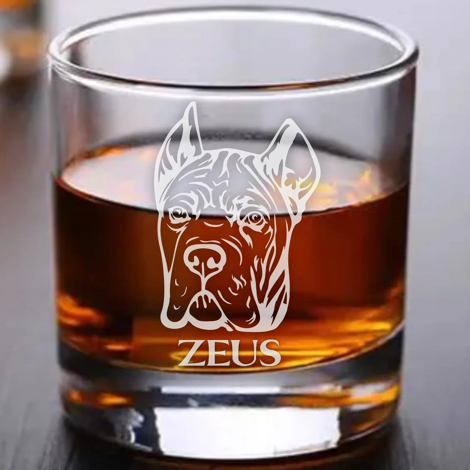 CANE Corso Dog ENGRAVED Whiskey Glass or Stemless Wine Glass Gift for Dog Mom New Pet Gift Dog Memorial Custom Cane Corso Glass Dog Dad