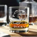 Personalized SHAR Pei Dog Engraved Whiskey, Wine, or Beer Glass | Custom Dog Memorial Gift | Dog Mom or Dad Gift | Favorite Puppy Keepsake