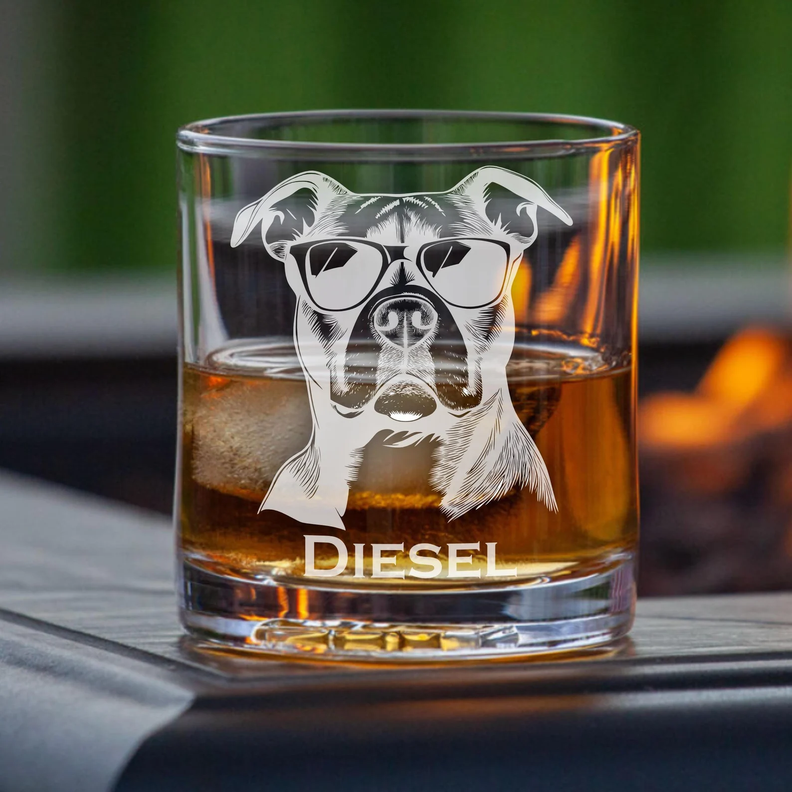 Personalized American Pitbull Engraved Glass – Custom Whiskey, Wine, or Beer Glass- Dog Lover Gift, Pet Memorial, Animal Lover, Housewarming