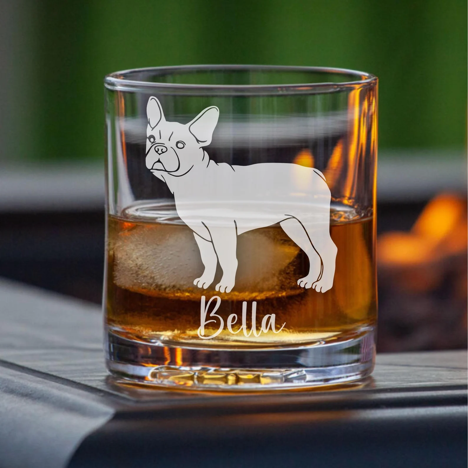 Custom Engraved French Bulldog Whiskey, Beer, or Wine Glass | Personalized Dog Memorial Gift | Pet Lover Keepsake | Dog Mom & Dad Gift