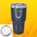 Custom Engraved Dog Tumbler - Dog Breed Selection - Personalized 30 oz Tumbler - Dog Mom/Dad Gift - Pet Memorial Gift - Pet Lover Gift