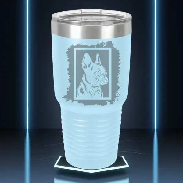 French Bulldog Engraved 30 oz Tumbler Custom Memorial Dog Gift Engraved Personalized Dog Mom Gift Dog Dad Gift Frenchie Tumbler for Her