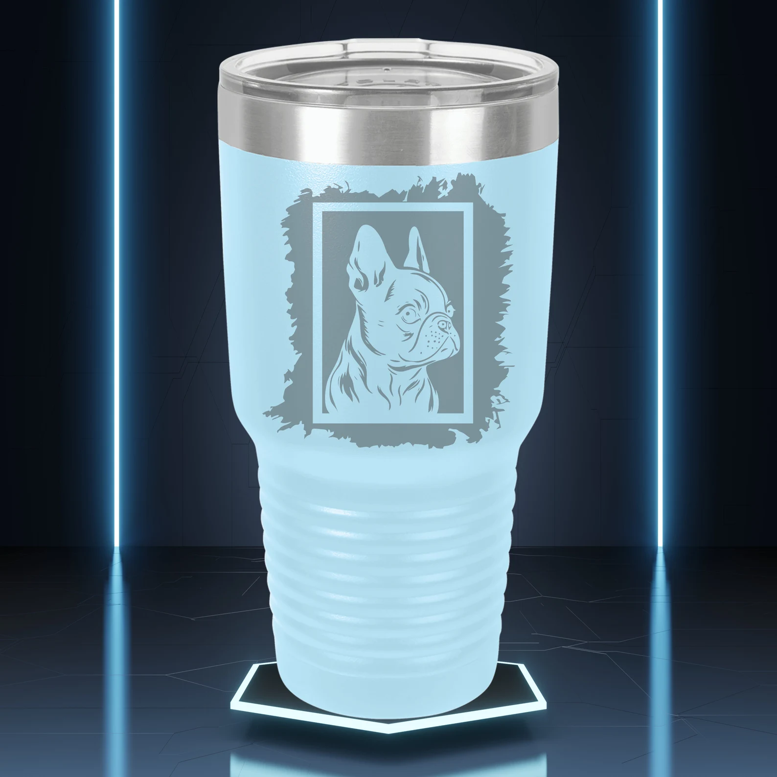 French Bulldog Engraved 30 oz Tumbler Custom Memorial Dog Gift Engraved Personalized Dog Mom Gift Dog Dad Gift Frenchie Tumbler for Her