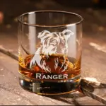 Personalized Border Collie Engraved Glass - Custom Dog Lover Gift, Pet Memorial, Whiskey, Wine, Beer Glass, Dog Mom & Dog Dad Gift