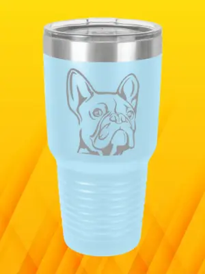 French Bulldog Tumbler Engraved Gift Custom Memorial Dog Gift Engraved Personalized Dog Mom Gift Dog Dad Gift Frenchie 30 oz Tumbler for Her