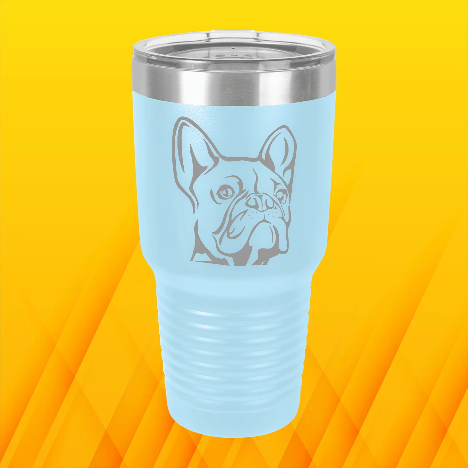 French Bulldog Tumbler Engraved Gift Custom Memorial Dog Gift Engraved Personalized Dog Mom Gift Dog Dad Gift Frenchie 30 oz Tumbler for Her