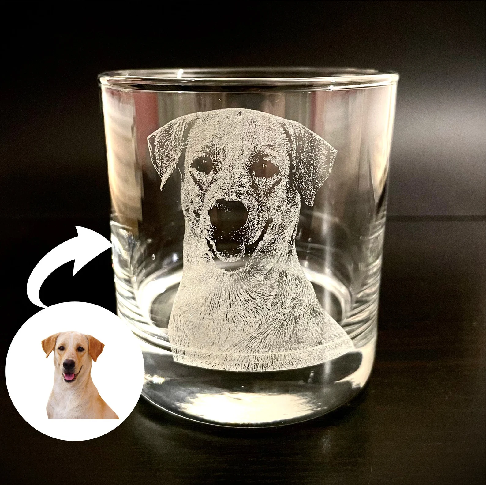 Custom Pet Engraved Glass PERSONALIZED Gift Dog Picture Etched Cat Photo Gift for Her Gift for Him Pet Memorial Dog Dad Custom Glass