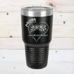 Mother's Day Gift Engraved 30 oz Tumbler Heart Flower Gift for Mom Custom Flower Tumbler Personalized with Names Gift for Mother