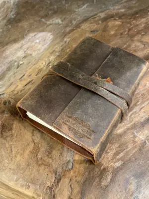 Rustic Leather Journal Handmade Faded Leather Personalized Notebook Custom Engraved Gift for Her Travel Journal Gift for Him Handmade Paper