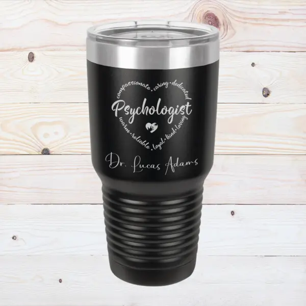 Personalized 30 oz Psychologist Tumbler – Custom Etched Design with Quote or Name – Perfect Gift for Mental Health Professionals