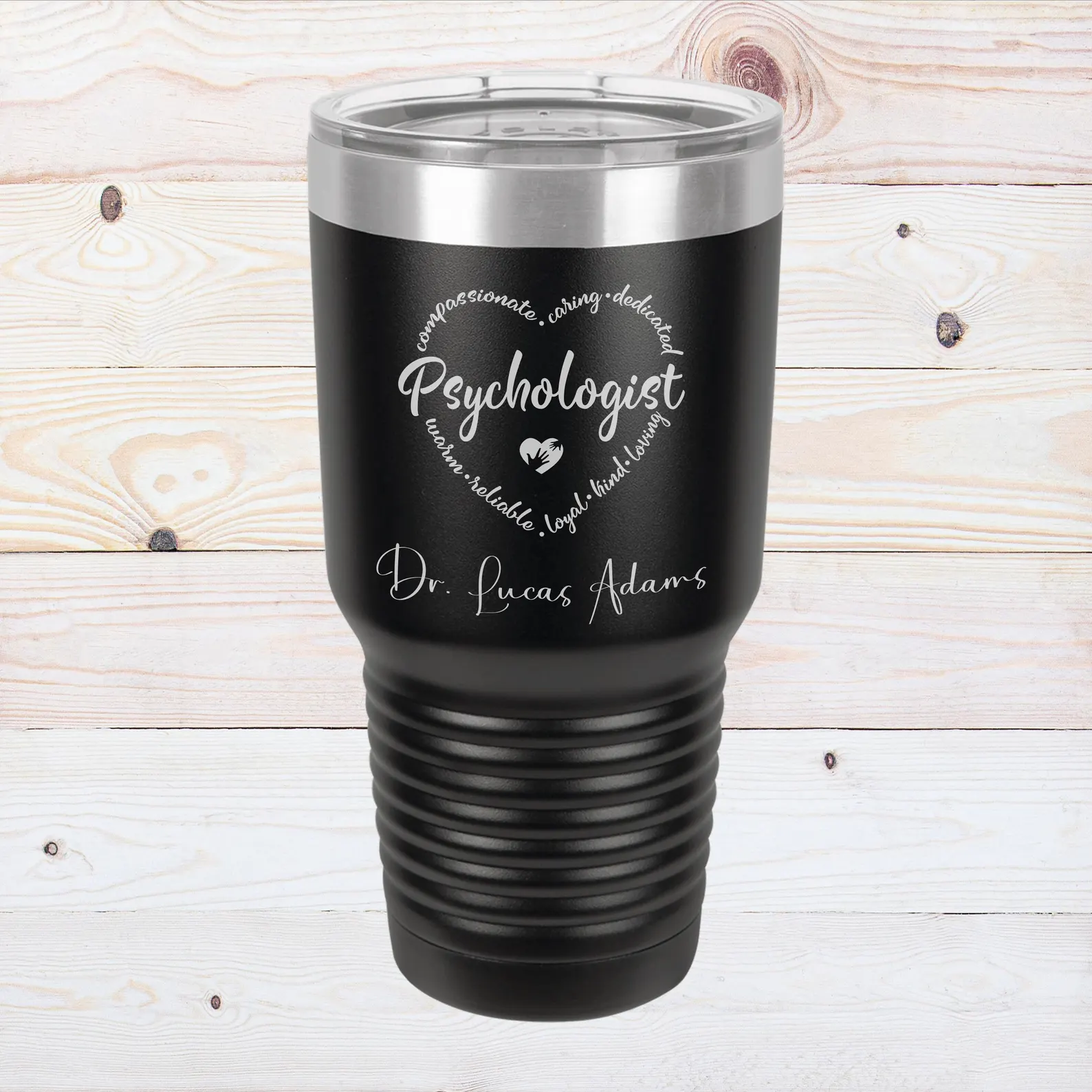 Personalized 30 oz Psychologist Tumbler – Custom Etched Design with Quote or Name – Perfect Gift for Mental Health Professionals