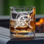 Personalized Fishing Engraved Glass for Custom Beer Pint, Wine, or Whiskey Glass Unique Gift for fisherman Perfect gift for Father's Day
