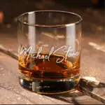 Custom Whiskey Glass Bottom or Side Engraving Personalized Gift for Him Birthday Gift for Dad Groomsman Wedding Retirement Engraved Glass