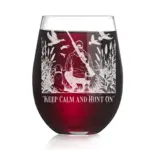 Engraved Hunting Glass – Custom Wine, Whiskey, or Beer Pint with Personalized Names, Dates or quotes of your liking Gift for Outdoors Lovers