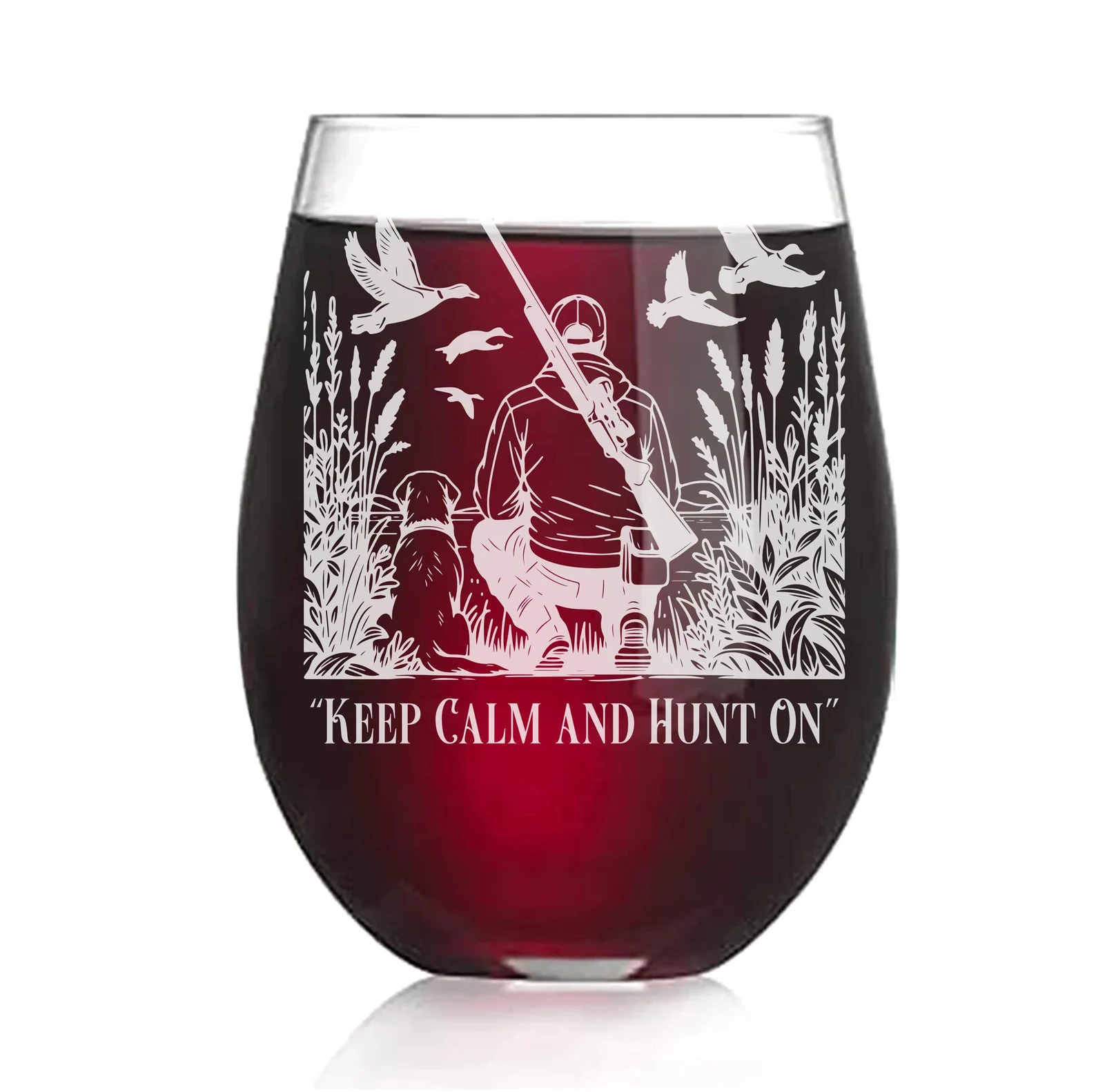 Engraved Hunting Glass – Custom Wine, Whiskey, or Beer Pint with Personalized Names, Dates or quotes of your liking Gift for Outdoors Lovers