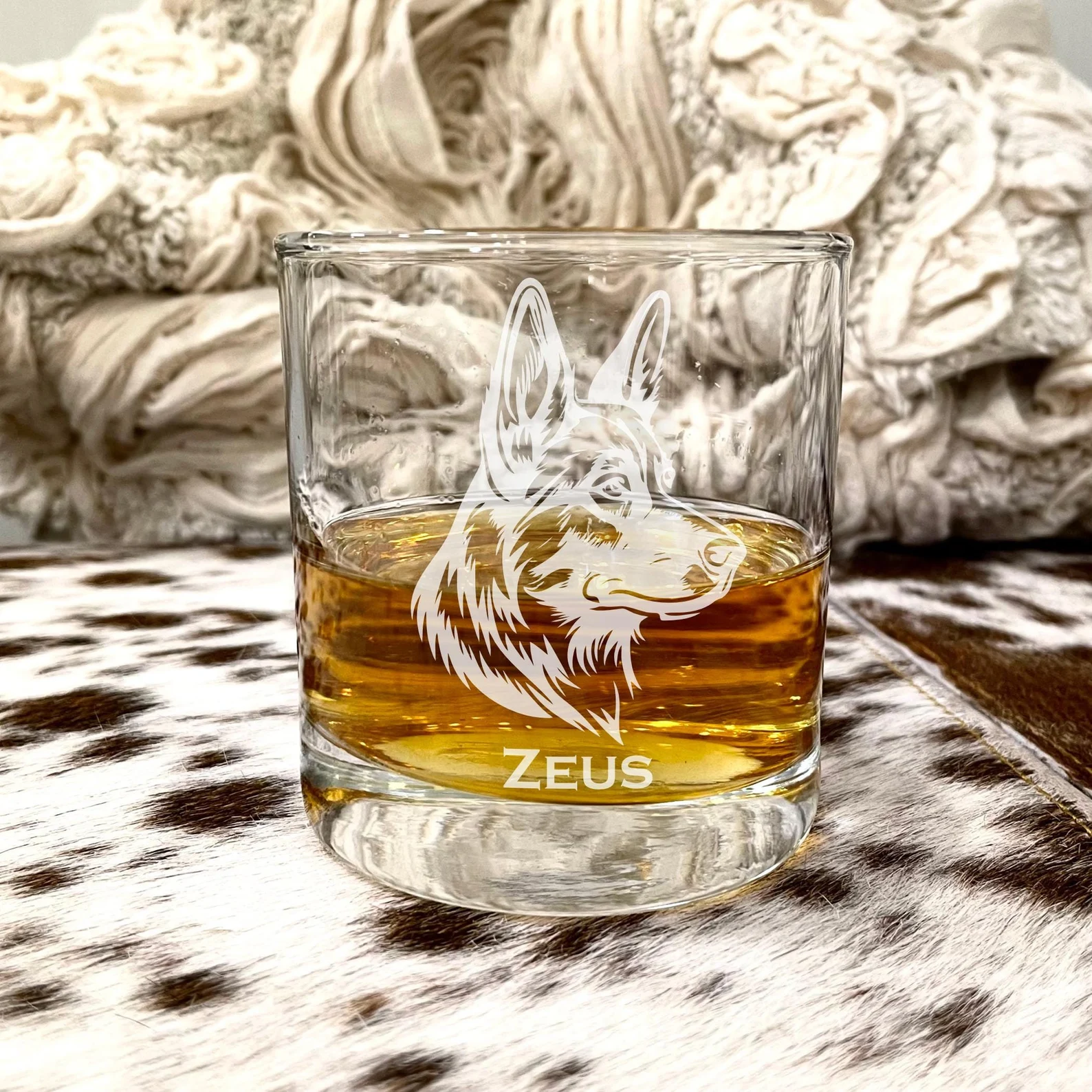 Personalized Engraved German Shepherd Whiskey Glass, Wine, Beer Glass Custom Dog Memorial Gift for Dog Mom,German Shepherd Dog Dad,Pet Lover