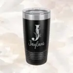 Personalized Floral Initial 20oz Tumbler With Custom Name| Unique Gift for Bridesmaids, Moms & Holidays Perfect Gift For Her Valentines Gift