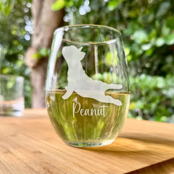 Custom Engraved French Bulldog Whiskey, Beer, or Wine Glass | Personalized Dog Memorial Gift | Pet Lover Keepsake | Dog Mom & Dad Glass Gift - Image 2