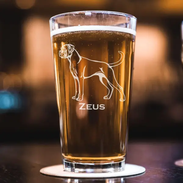 Personalized Boxer Dog Engraved Whiskey Beer Wine Glass | Custom Dog Lover Gift | Dog Memorial Glass | Gift for Him or Her | Boxer Dog Mom - Image 2