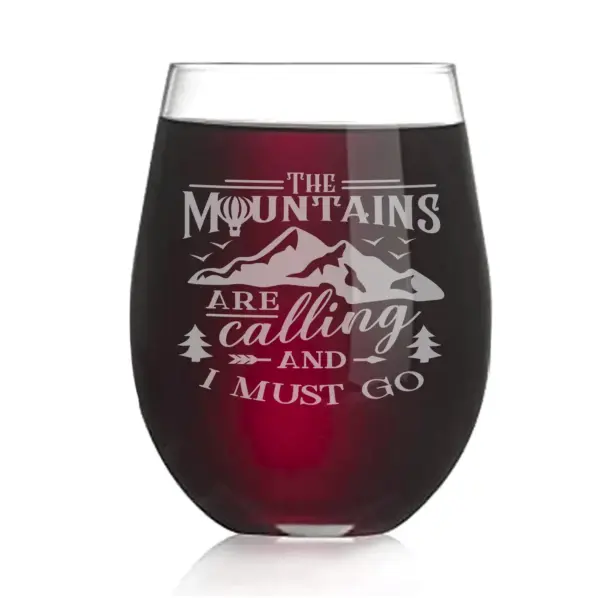 Personalized Adventure Engraved Glass Custom Whiskey Wine or Beer Glass | Perfect Gift for Explorers Travelers Cabin Getaways Mountain Trips - Image 2
