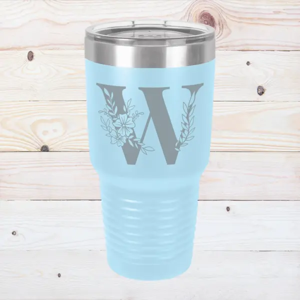 Personalized Floral Initial 30oz Tumbler With Custom Name| Unique Gift for Bridesmaids, Moms & Holidays Perfect Gift For Her Valentines Gift - Image 2