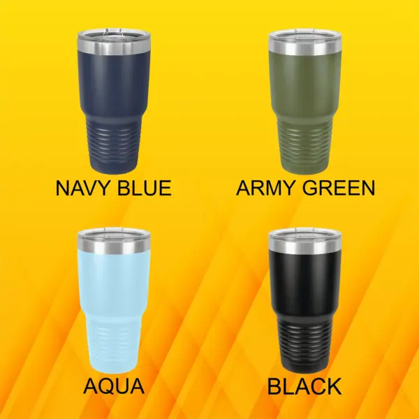 First Fathers Day Boy Personalized Engraved Tumbler One Year Daddy Gift for Him Father's Day 30 oz Insulated Tumbler Custom Dad Baby Gift - Image 2