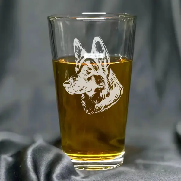 Personalized German Shepherd Engraved Whiskey, Wine or Beer Glass | Custom Dog Memorial Gift for Dog Moms, Dads & Dog Lovers | Pet Loss Gift - Image 3