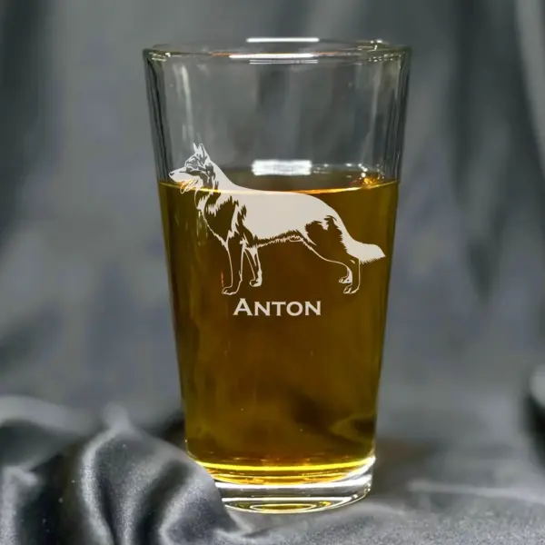 Custom Engraved German Shepherd Whiskey Glass, Wine, Beer Glass Personalized Dog Memorial Gift for Dog Mom,German Shepherd Dog Dad,Pet Lover - Image 3