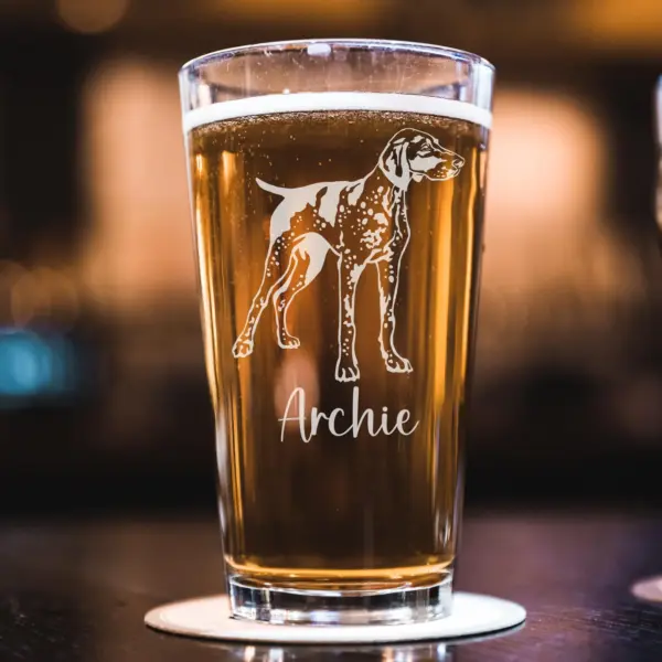 Personalized Engraved German Pointer Dog Whiskey, Wine, or Beer Glass – Custom Gift for Dog Lovers, Hunters, Pet Owners, Dog Dad, Dog Mom - Image 3