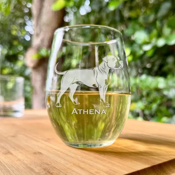 Personalized Pitbull Engraved Glass - Custom Whiskey, Wine, or Beer Glass- Dog Lover Gift, Pet Memorial, Animal Lover, Housewarming, Dog Mom - Image 2