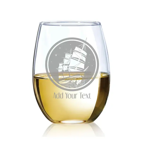 Nautical Ship Engraved Whiskey Wine Beer Glass | Personalized Pirate Captain Gift | Sailor Marine Decor | Custom Old Schooner Gift - Image 3