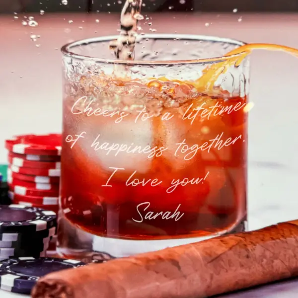 Custom Engraved Whiskey Glass | Personalized Gift for Him | Bottom or Side Engraving | Groomsmen, Dad, Wedding Rocks Glass | Unique Keepsake - Image 3