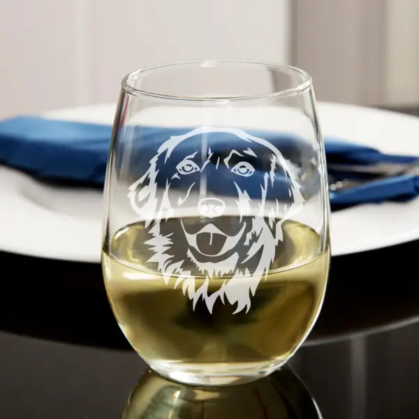 Personalized Golden Retriever Engraved Glass - Dog Lover Gift, Whiskey, Wine, Beer Glass, Custom Dog Memorial, Dog Mom & Dog Dad Gift - Image 3